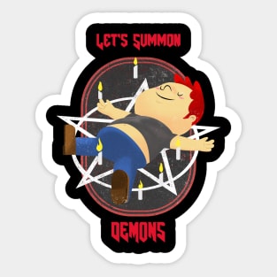 Let's Summon Demons - Vintage Dark Humour Sticker